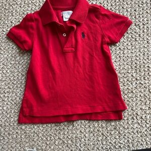 Ralph Lauren Kids Classic Red Polo Shirt 12M